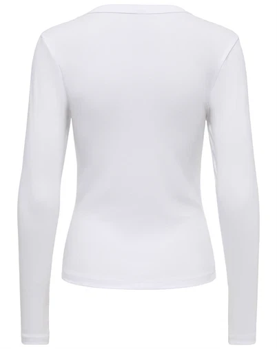 Only - ONLRiley V Neck Top - Cloud Dancer